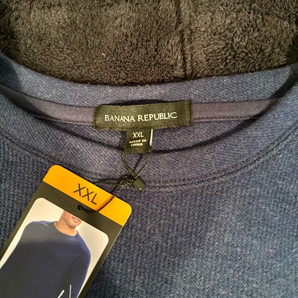 NWT Banana Republic Navy Blue Sweater-men’s xxl - Picture 2 of 3
